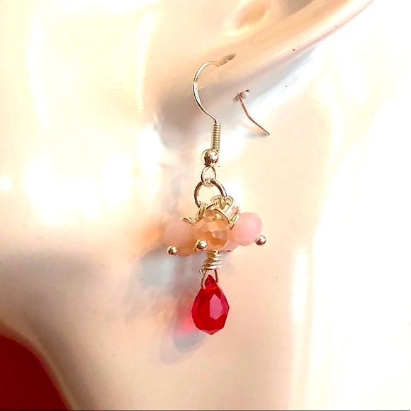 𝅺SWAROVSKI Sterling Silver Earrings Swarovski Briolettes Handcrafted
